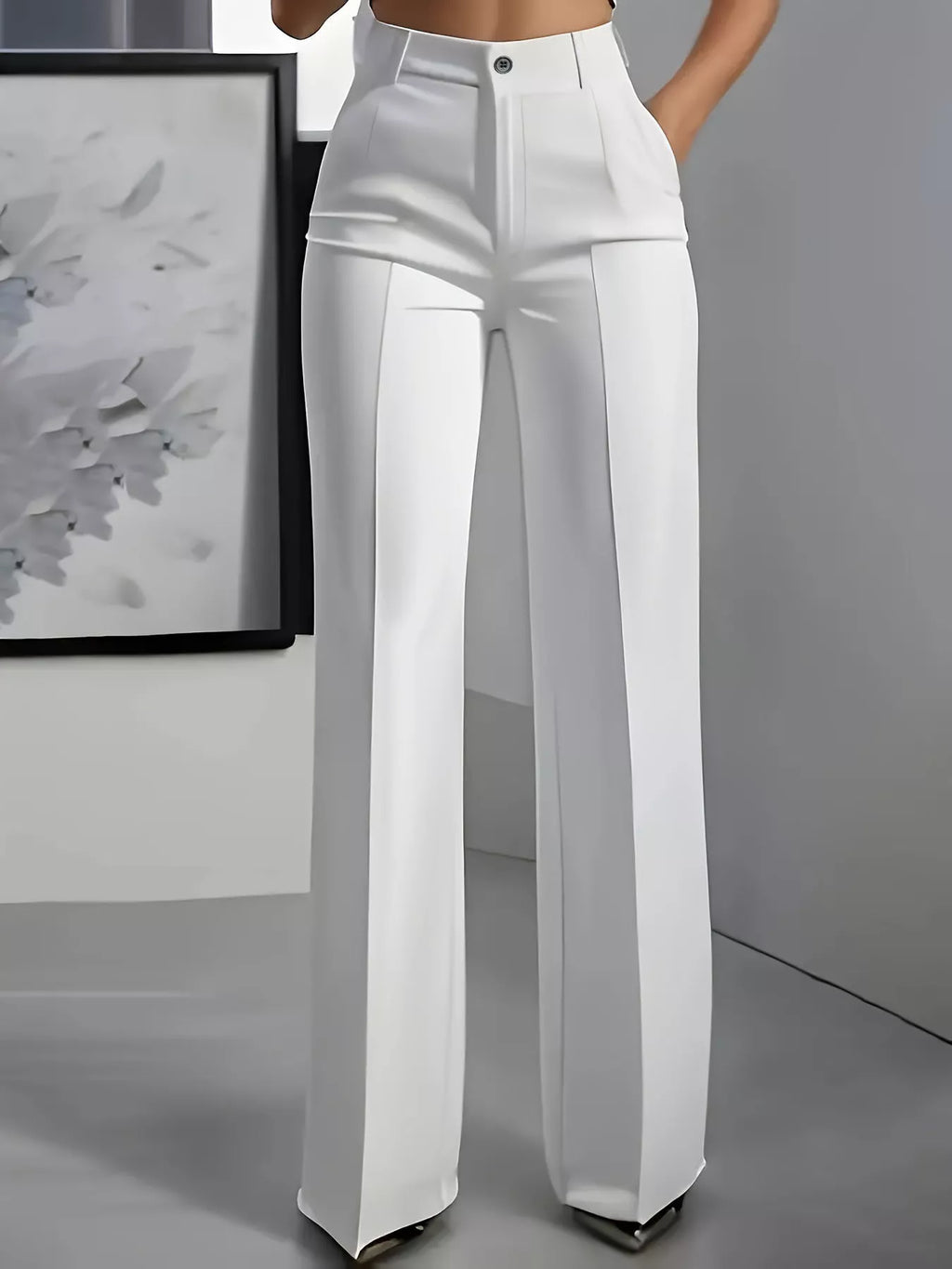 Full Size High-Waisted Wide-Leg Pants Plus Size