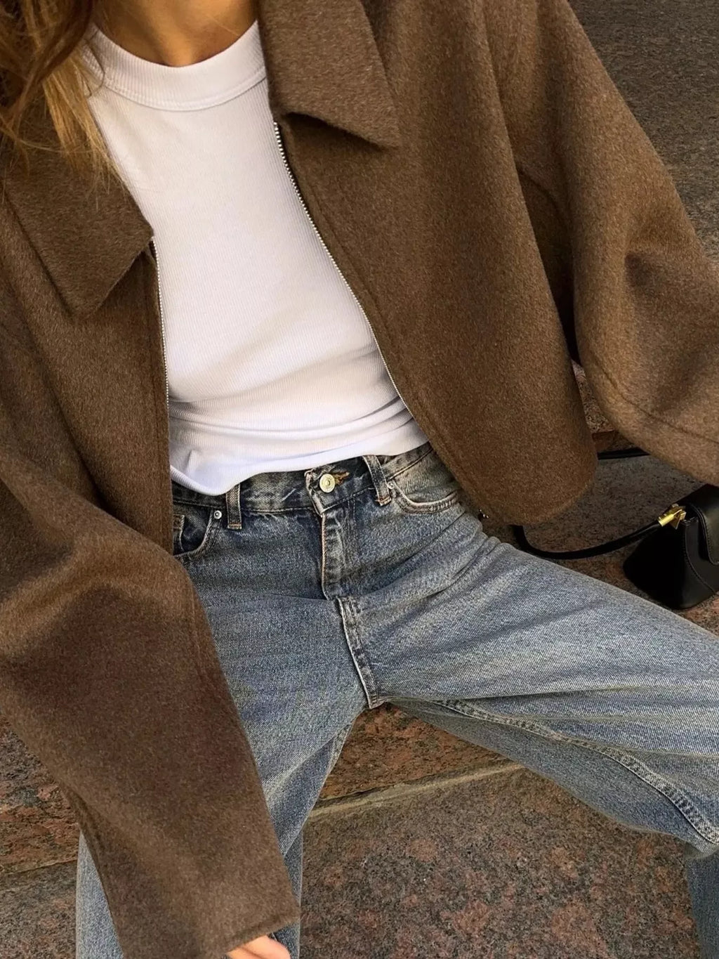 Zip Up Cropped Jacket