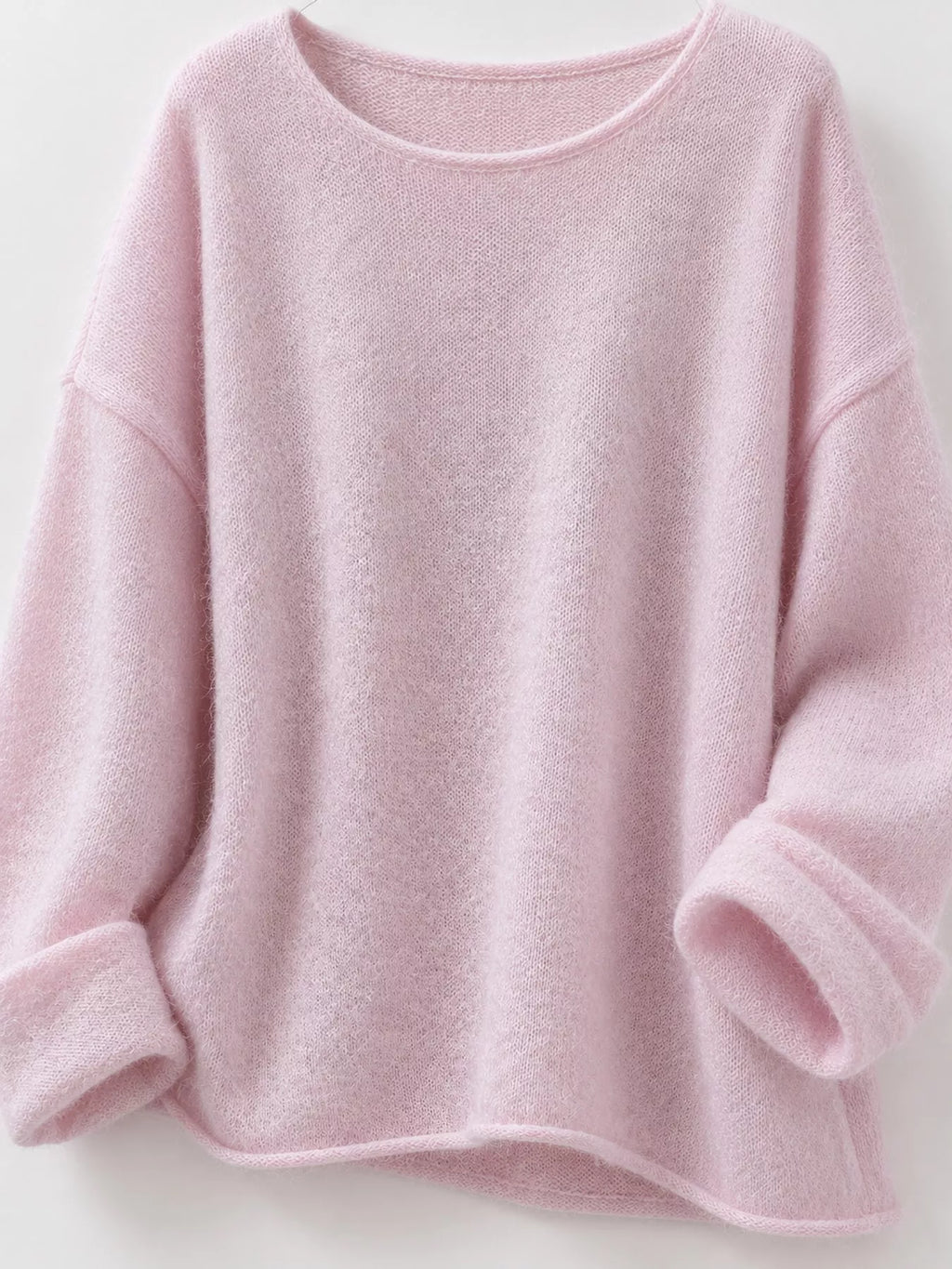 Round Neck Dropped Shoulder Sweater