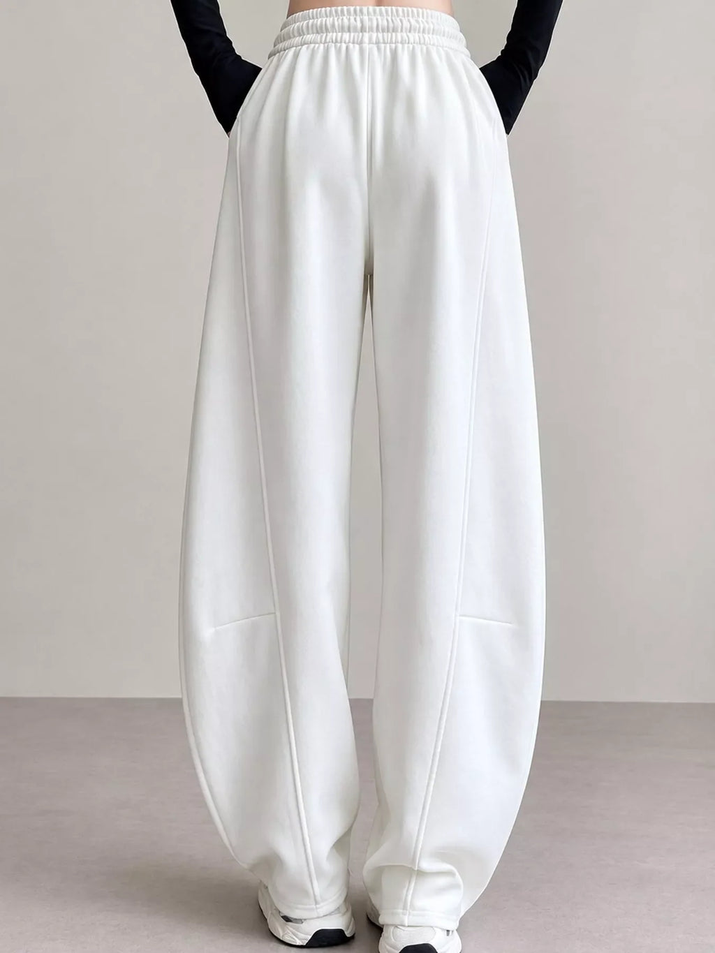 Full Size Drawstring Loose Fit Wide-Leg Sweatpants Plus Size