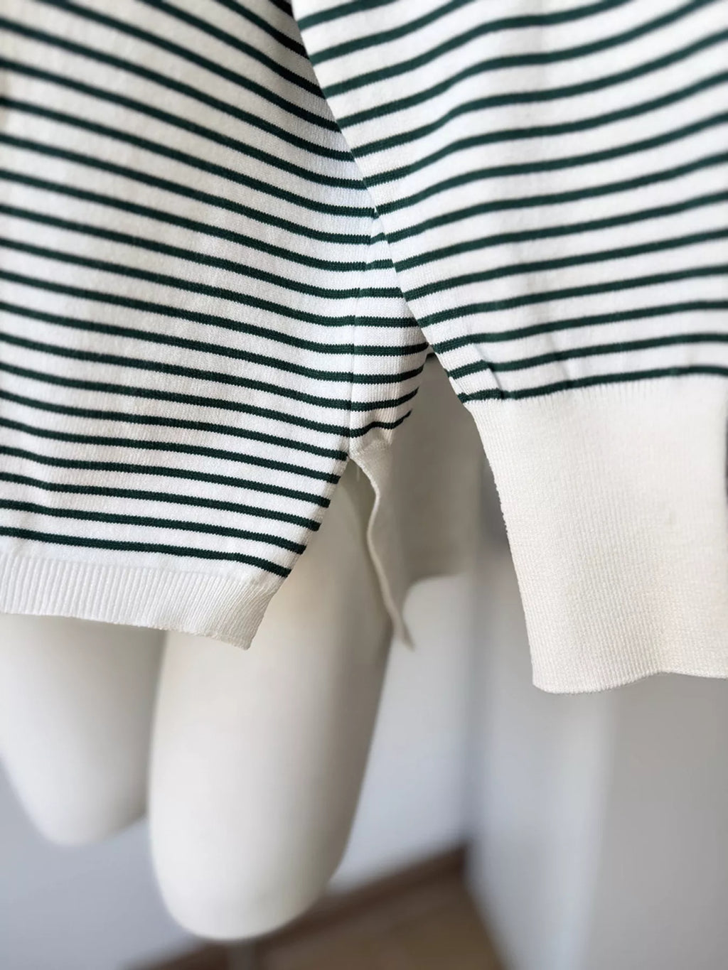 Striped Round Neck Knit Top