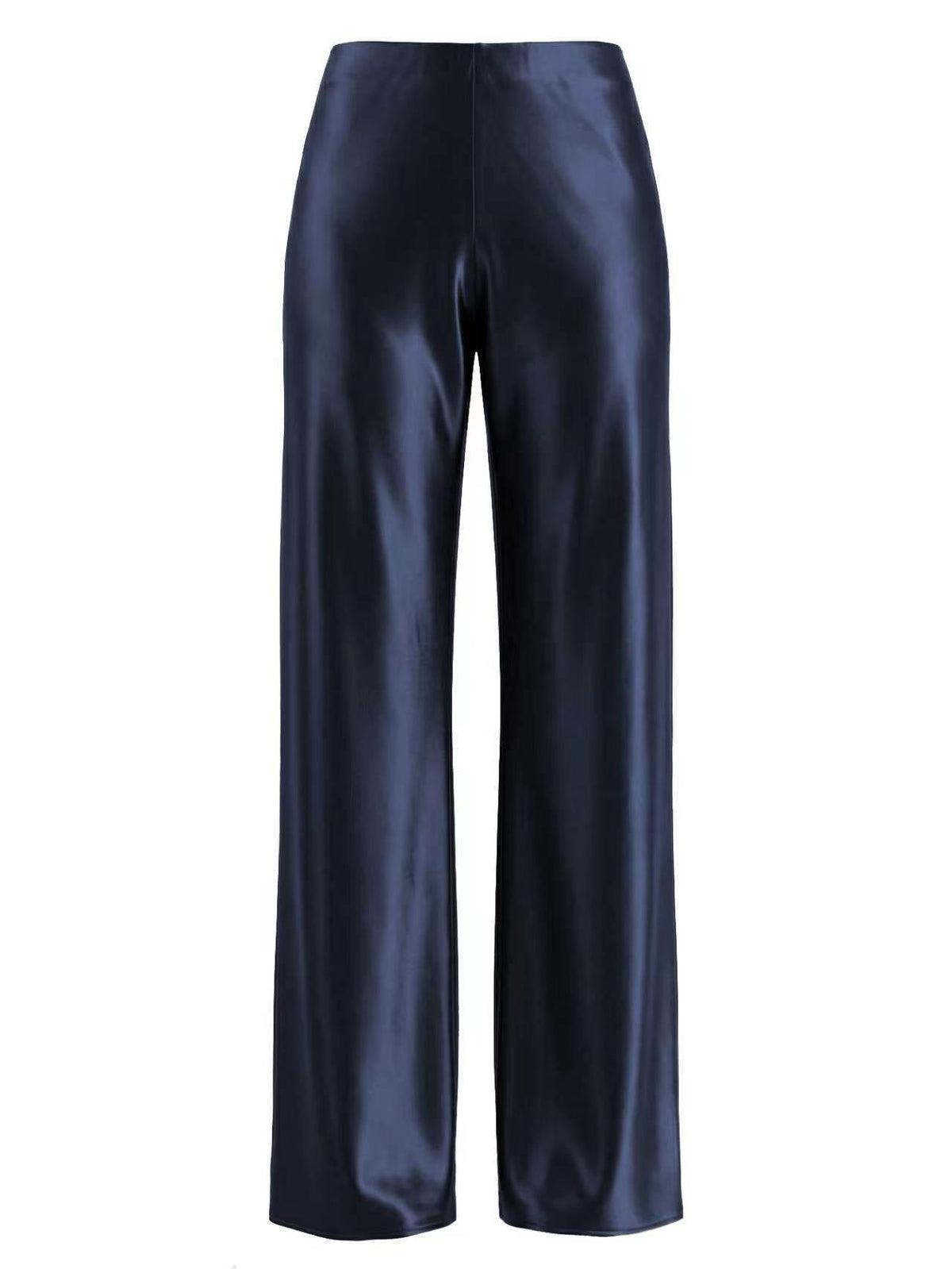 Cross-Border Amazon Acetate Satin Wide-Leg Pants For Women, Light Luxury High-End Casual Pants, High-Waisted Drapey Straight-Leg Long Pants