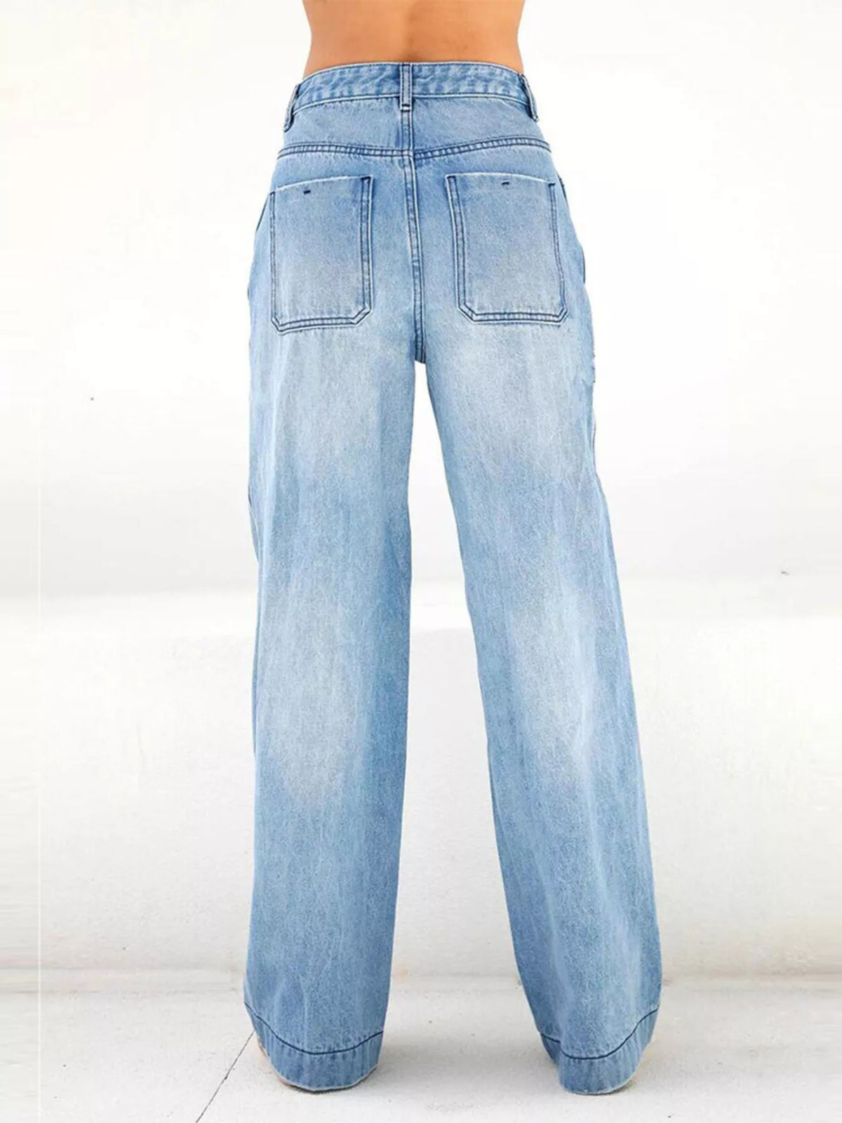 High-Waisted Wide-Leg Jeans