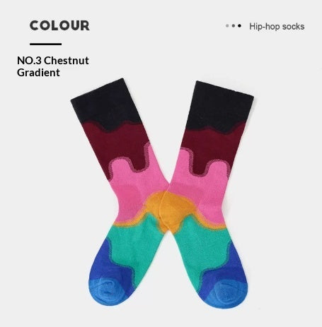 French Creative Socks Illustration Art Socks For Men And Women Couples