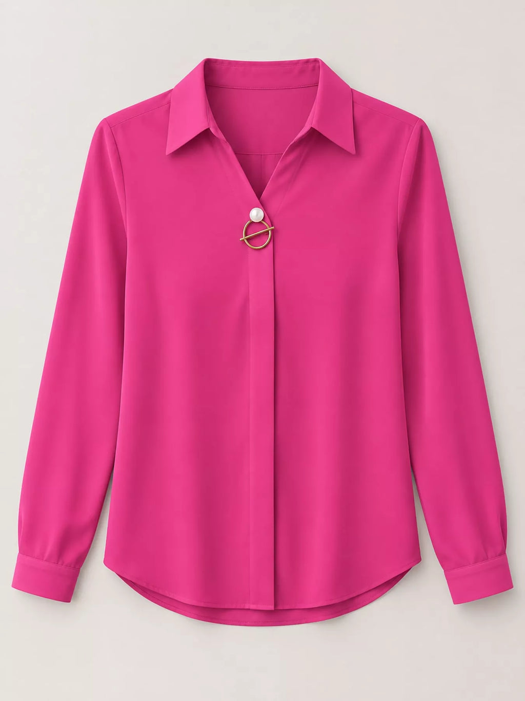 Long Sleeve Satin Blouse