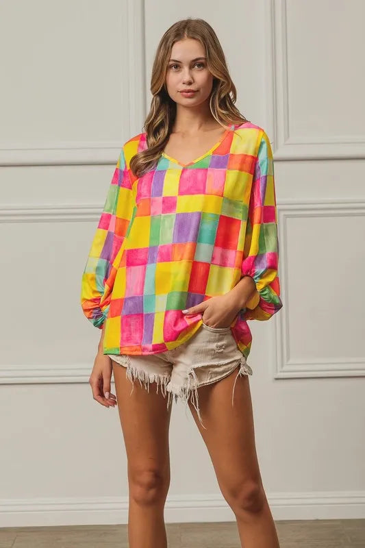 BiBi Multi Block Bubble Pop Ballon Top