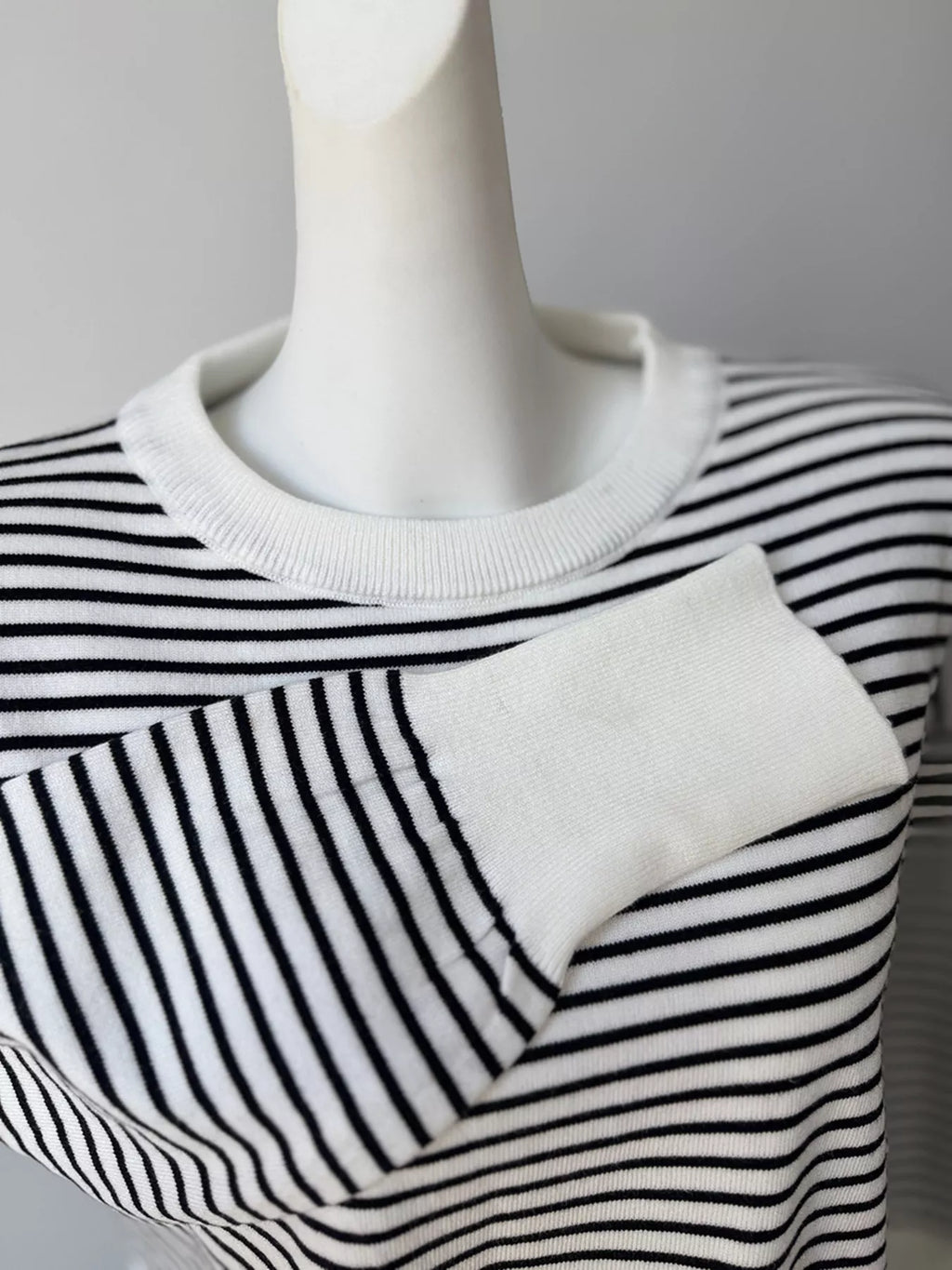 Striped Round Neck Knit Top
