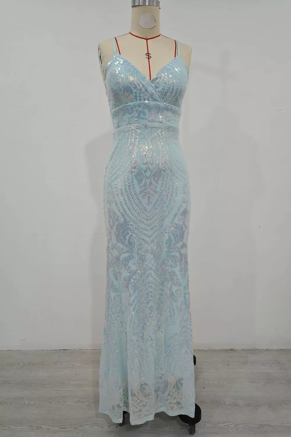 Sequin Mermaid Evening Maxi Cami Dress