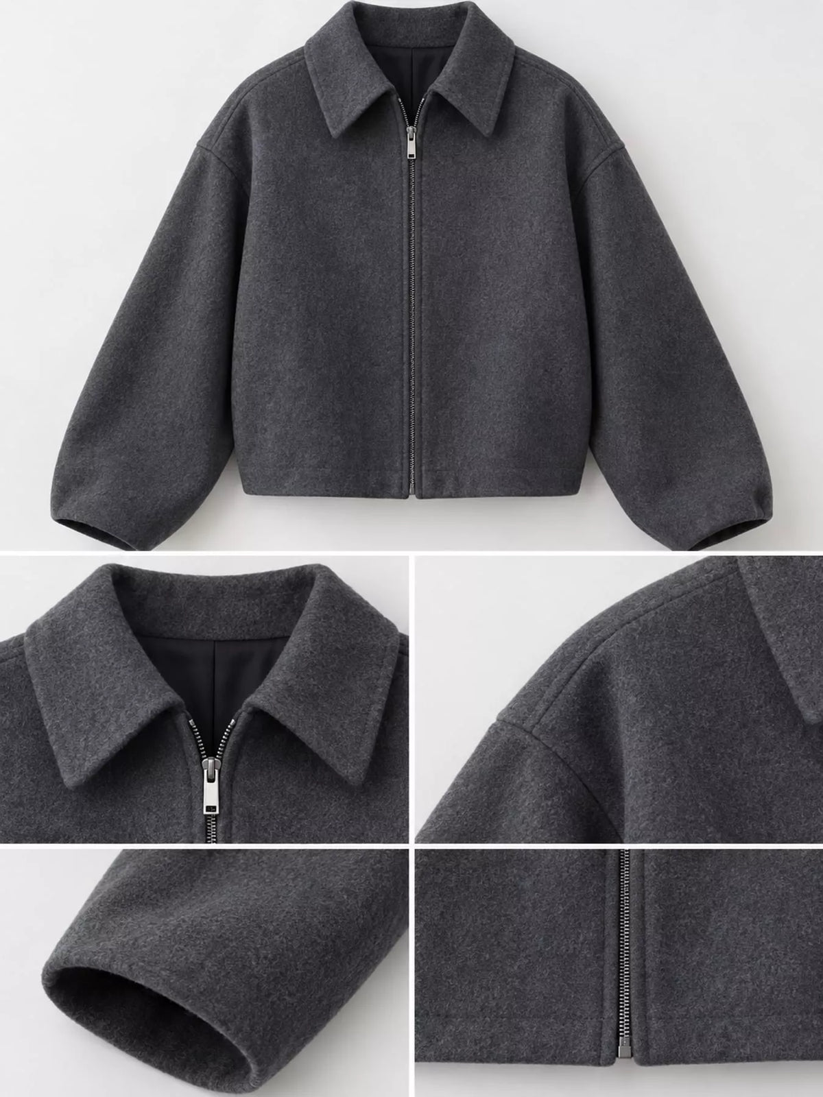 Zip Up Cropped Jacket