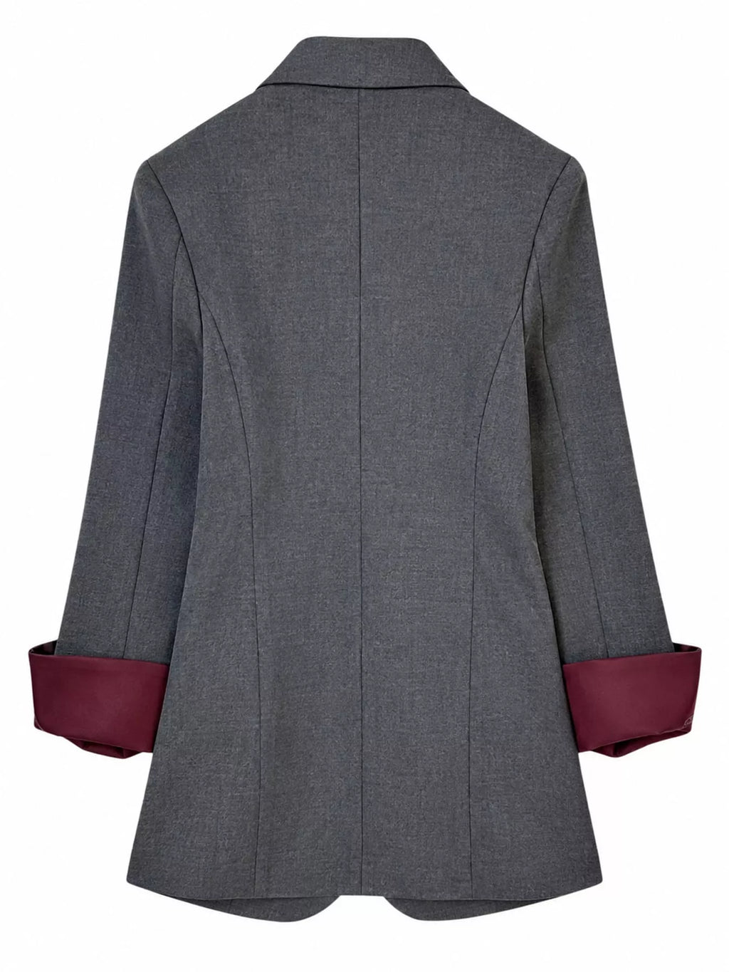Lapel Collar Button Up Blazer