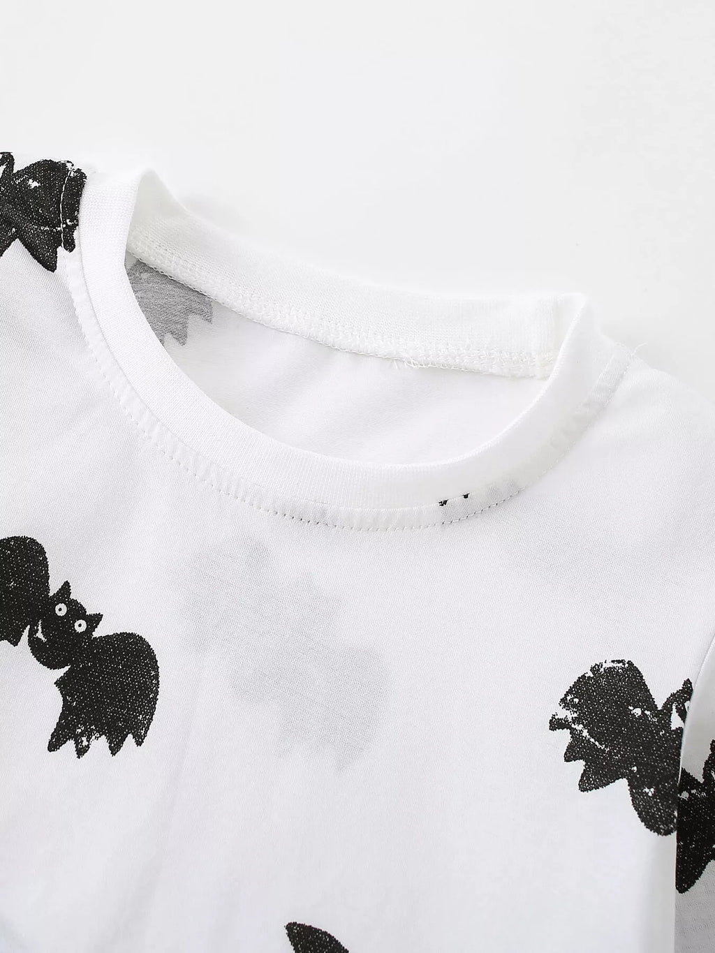 Children's Halloween Bat Print Long Sleeve T-Shirt