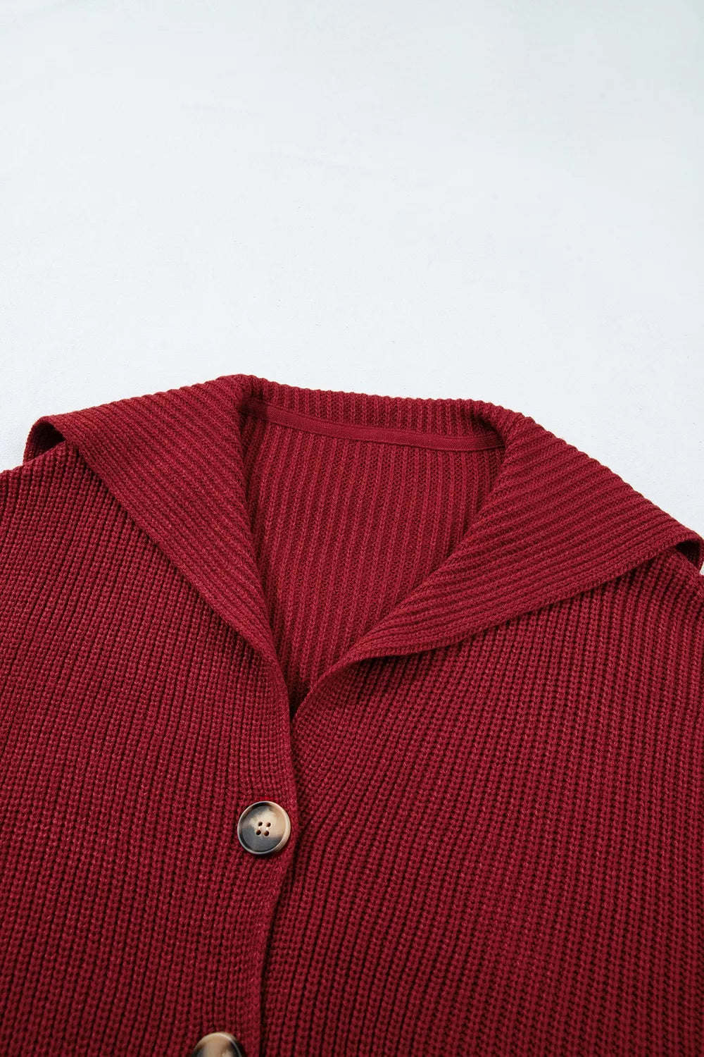 Solid Color Knit Oversized Button Front Sweater Cardigan