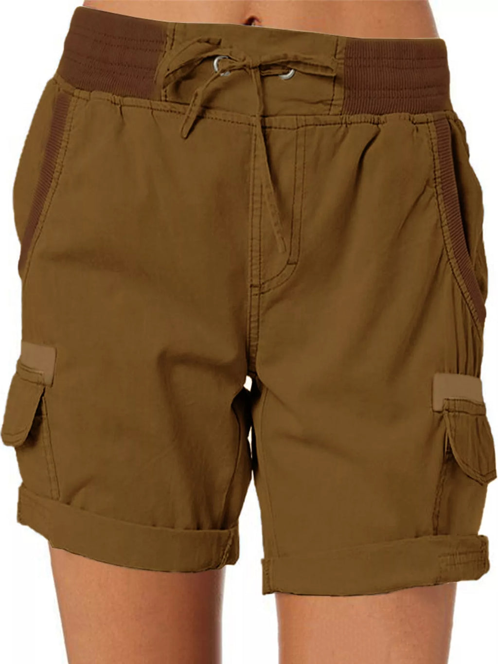 Full Size Drawstring Cargo Shorts Plus Size