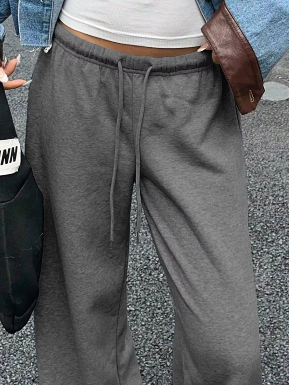 Wide Leg Drawstring Sweatpants