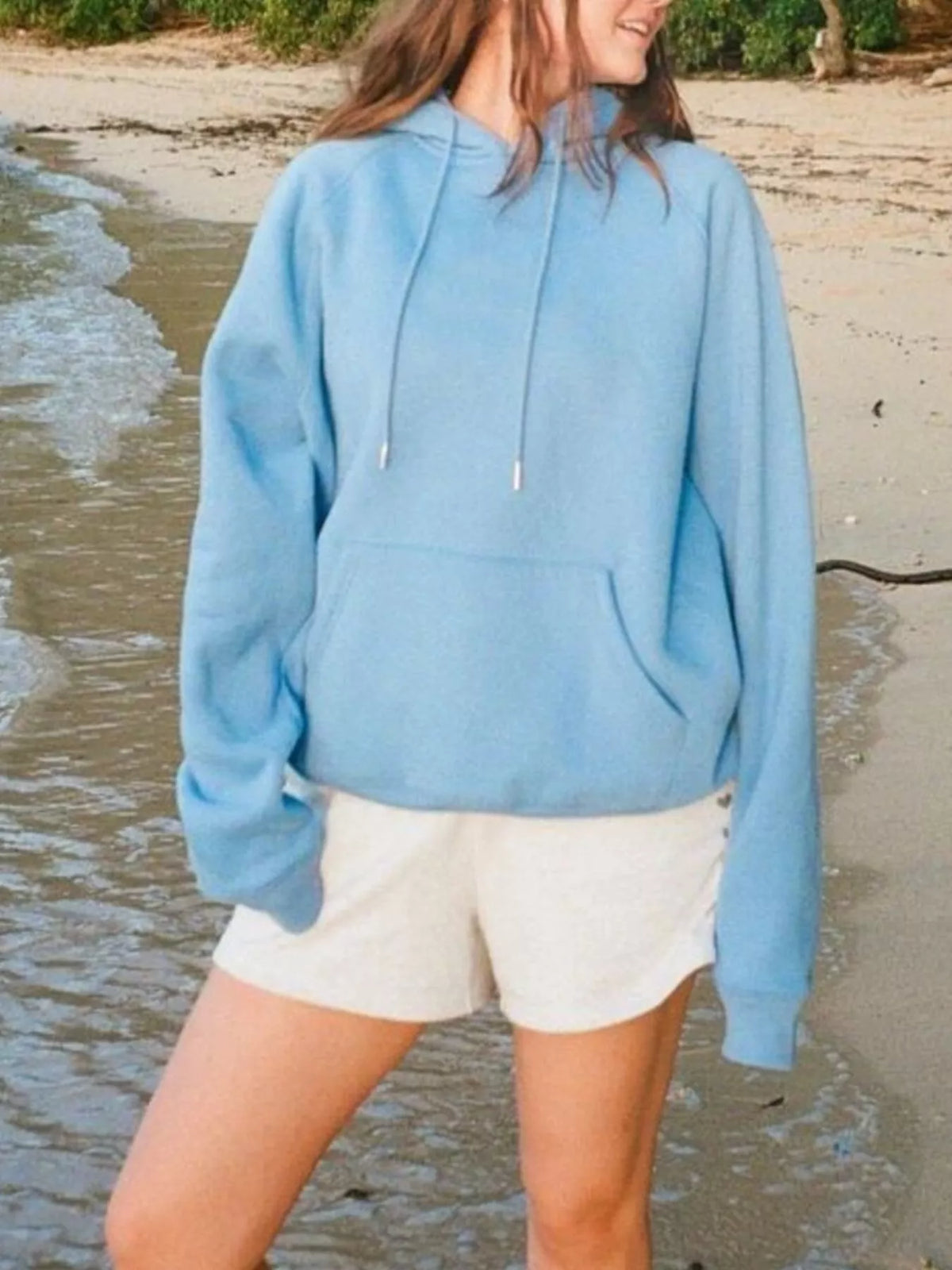 'Welcome Home' Graphic Raglan Sleeve Hoodie