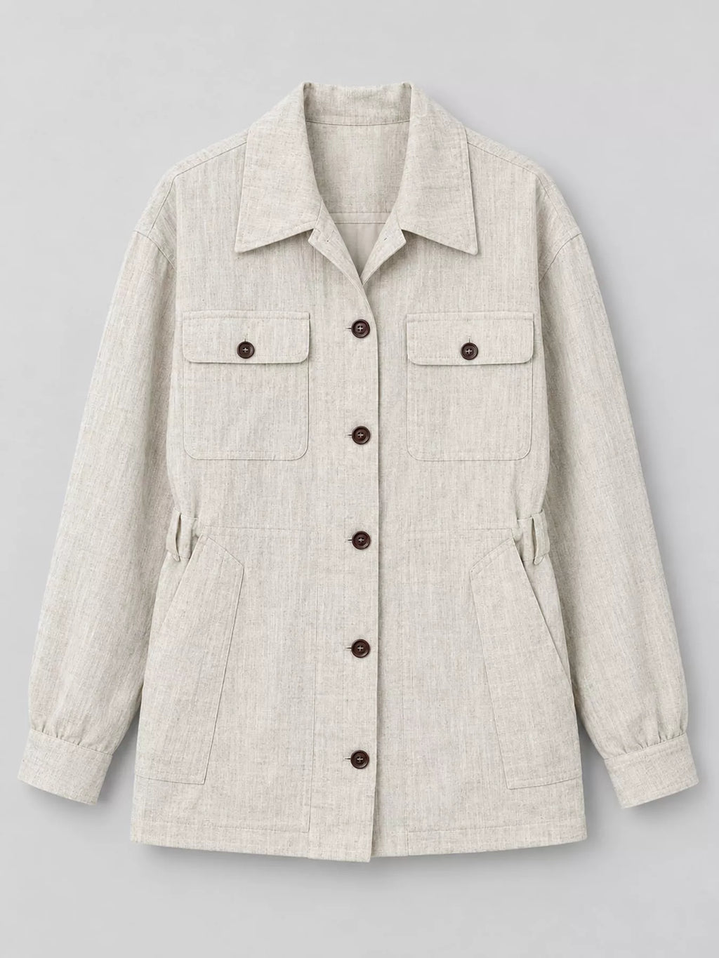 Button Up Long Sleeve Shacket