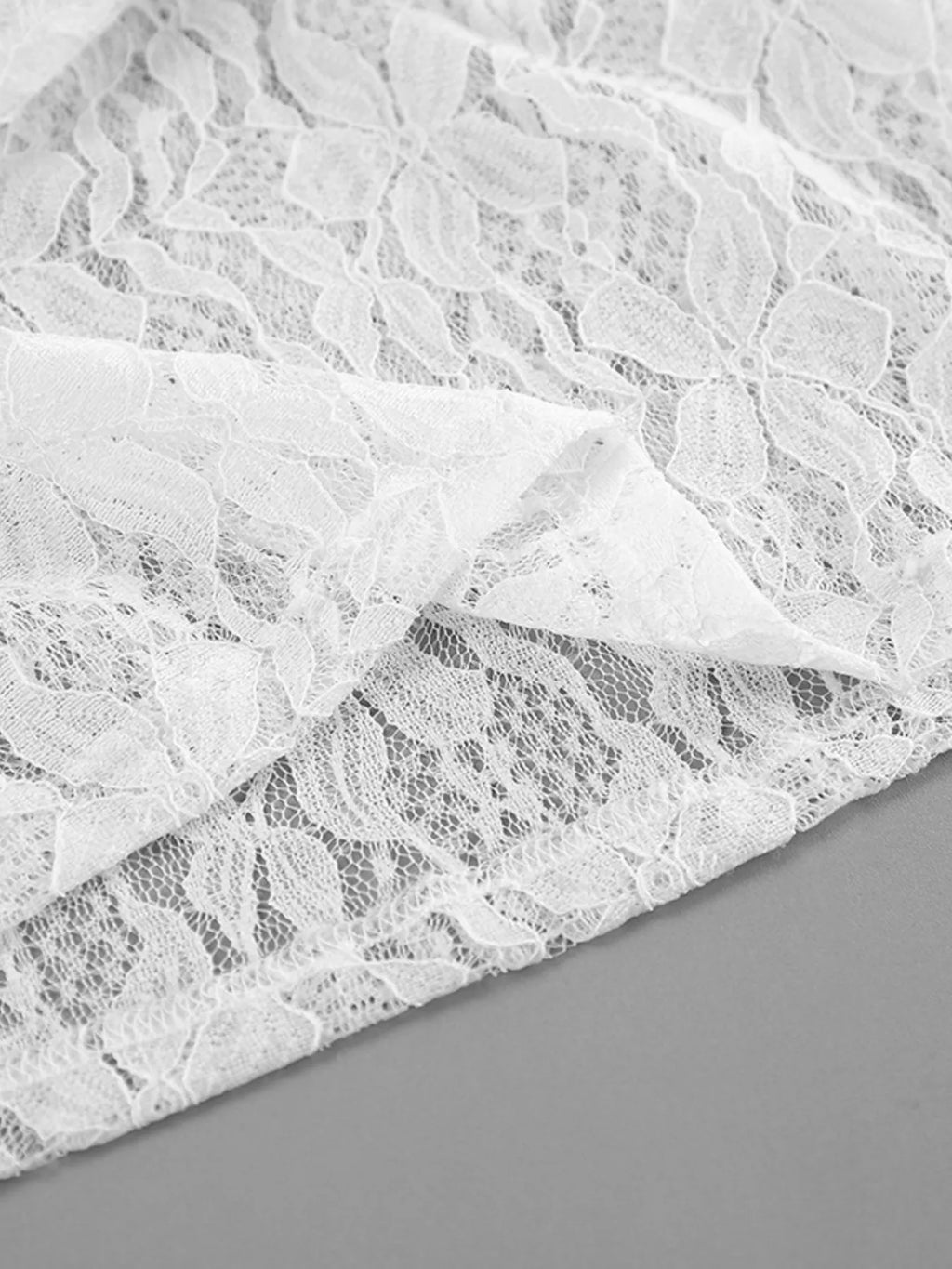 Lace V-Neck Flare Sleeve Blouse