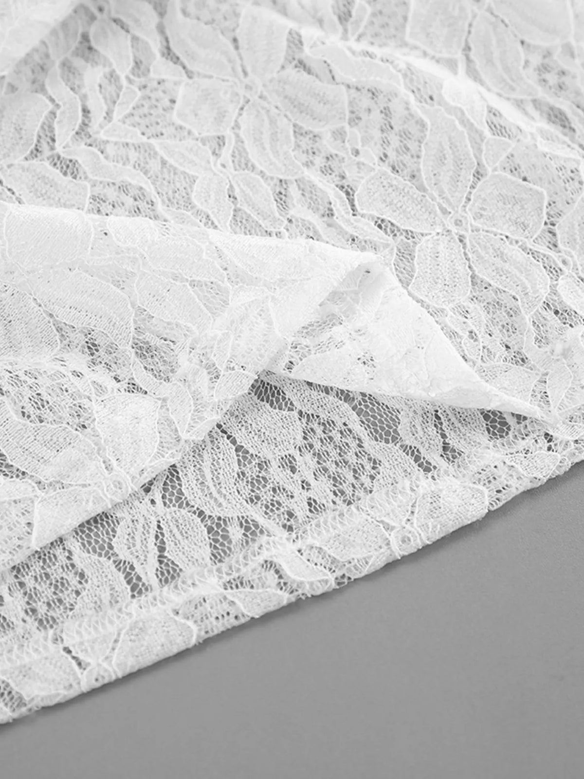 Lace V-Neck Flare Sleeve Blouse