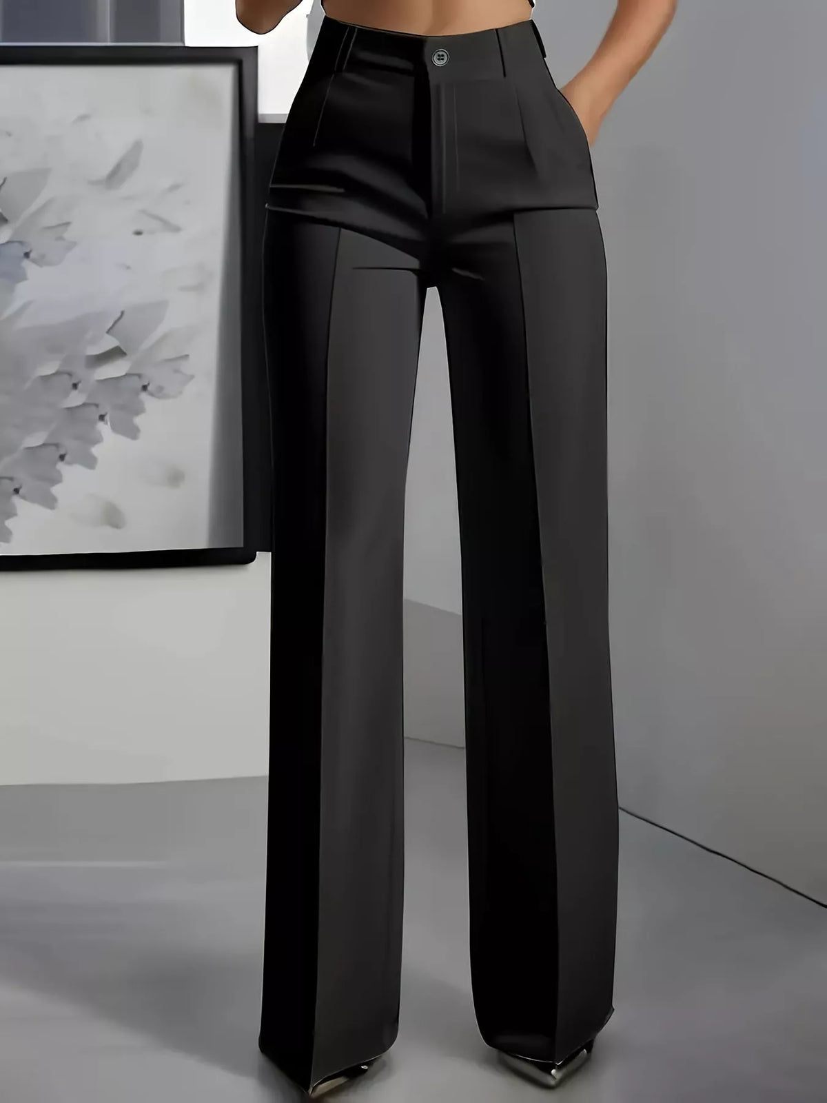 Full Size High-Waisted Wide-Leg Pants Plus Size