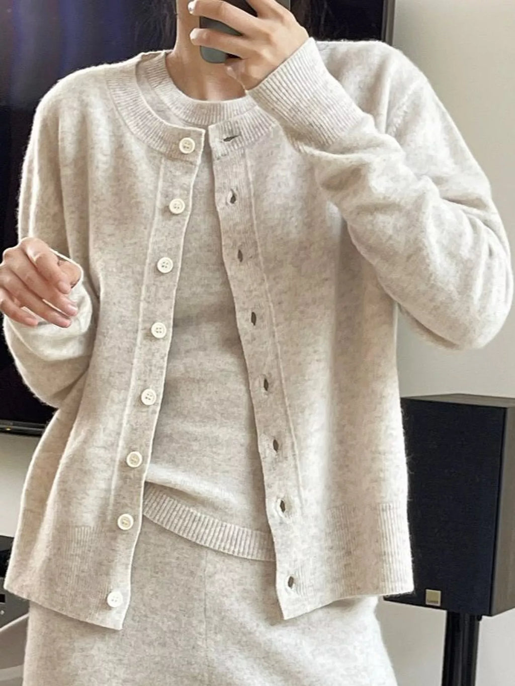 Button Up Long Sleeve Cardigan