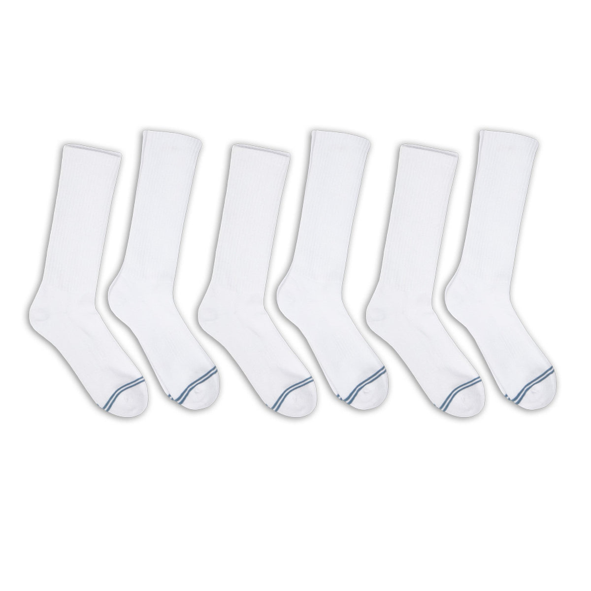 Casual White Crew Socks 6-Pack