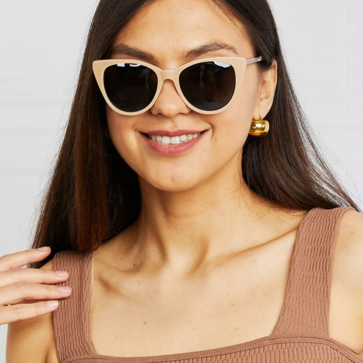 Cat-Eye Acetate Sunglasses with UV Protection
