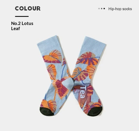 French Creative Socks Illustration Art Socks For Men And Women Couples