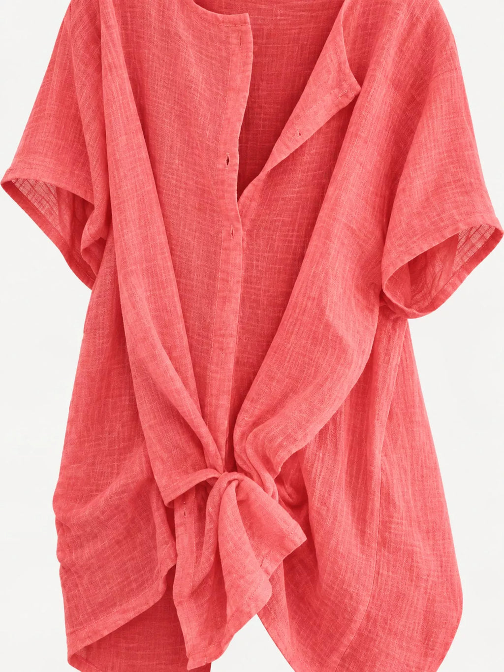 Full Size Casual Loose Fit Beach Short Sleeve Shirt Plus Size
