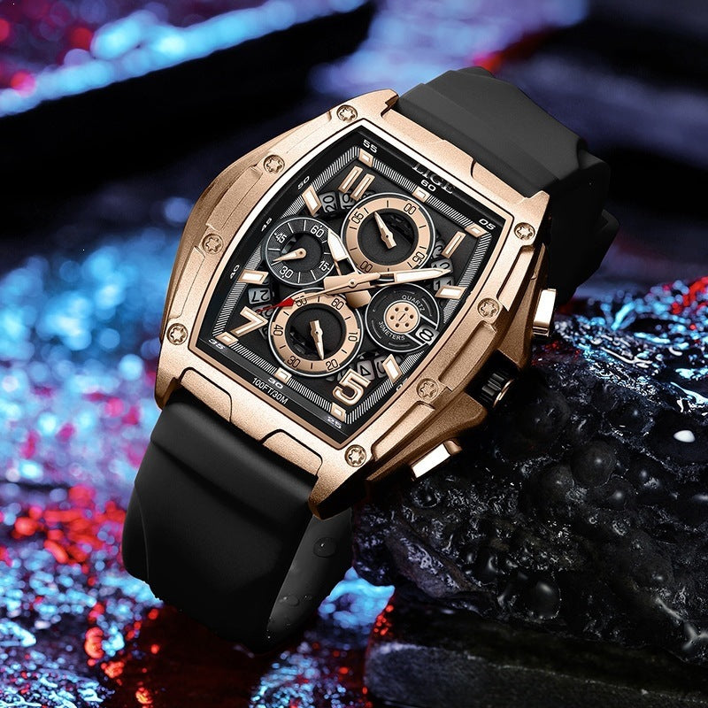 Men's Multifunctional Waterproof Calendar Watch