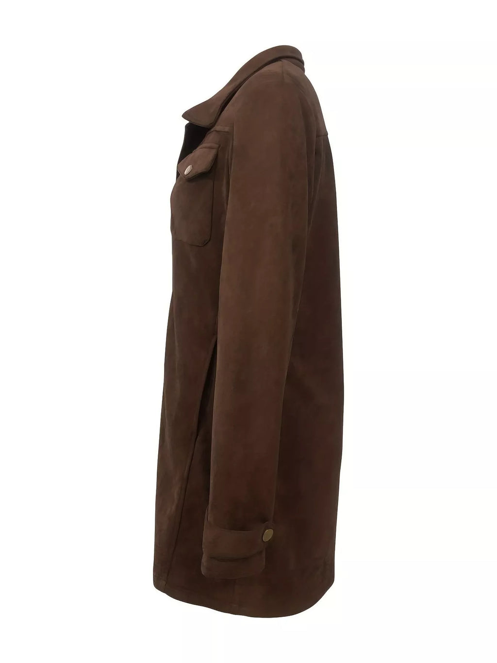 Full Size Pockets Front Long Sleeve Jacket Plus Size