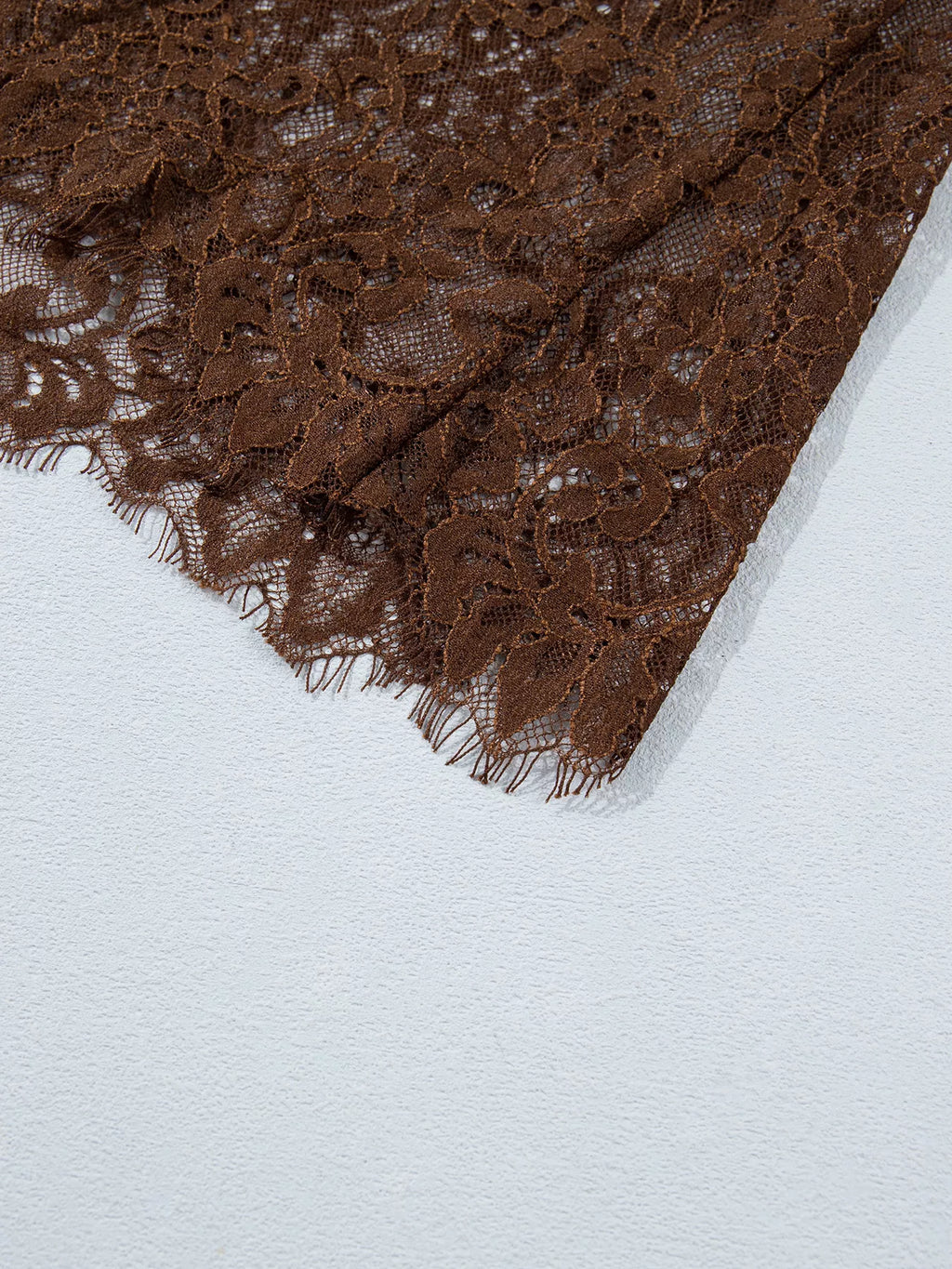 Lace Patchwork Hem Long Casual Shift Skirt