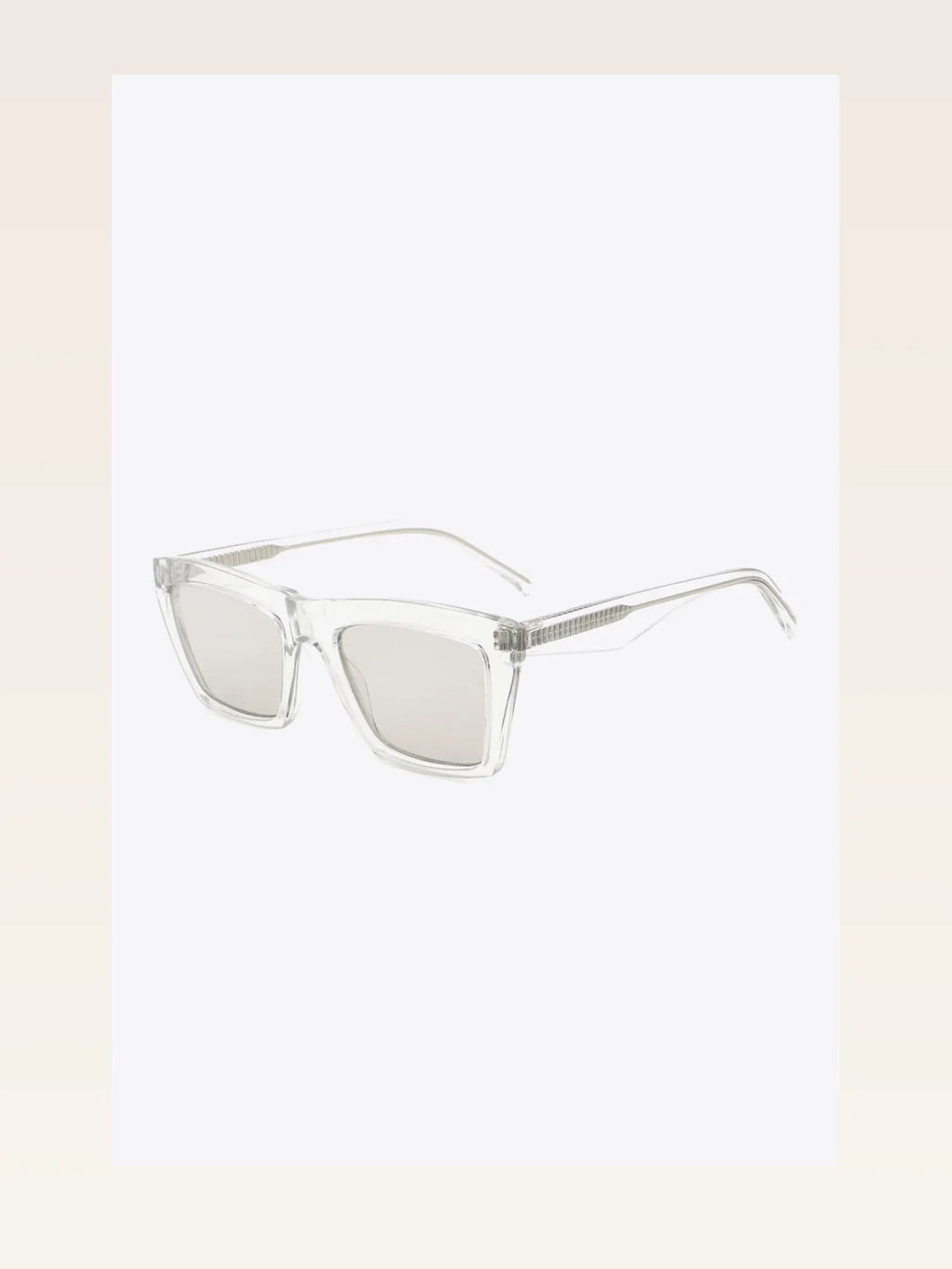 Cellulose Propionate Rectangle Sunglasses with Clear Frame