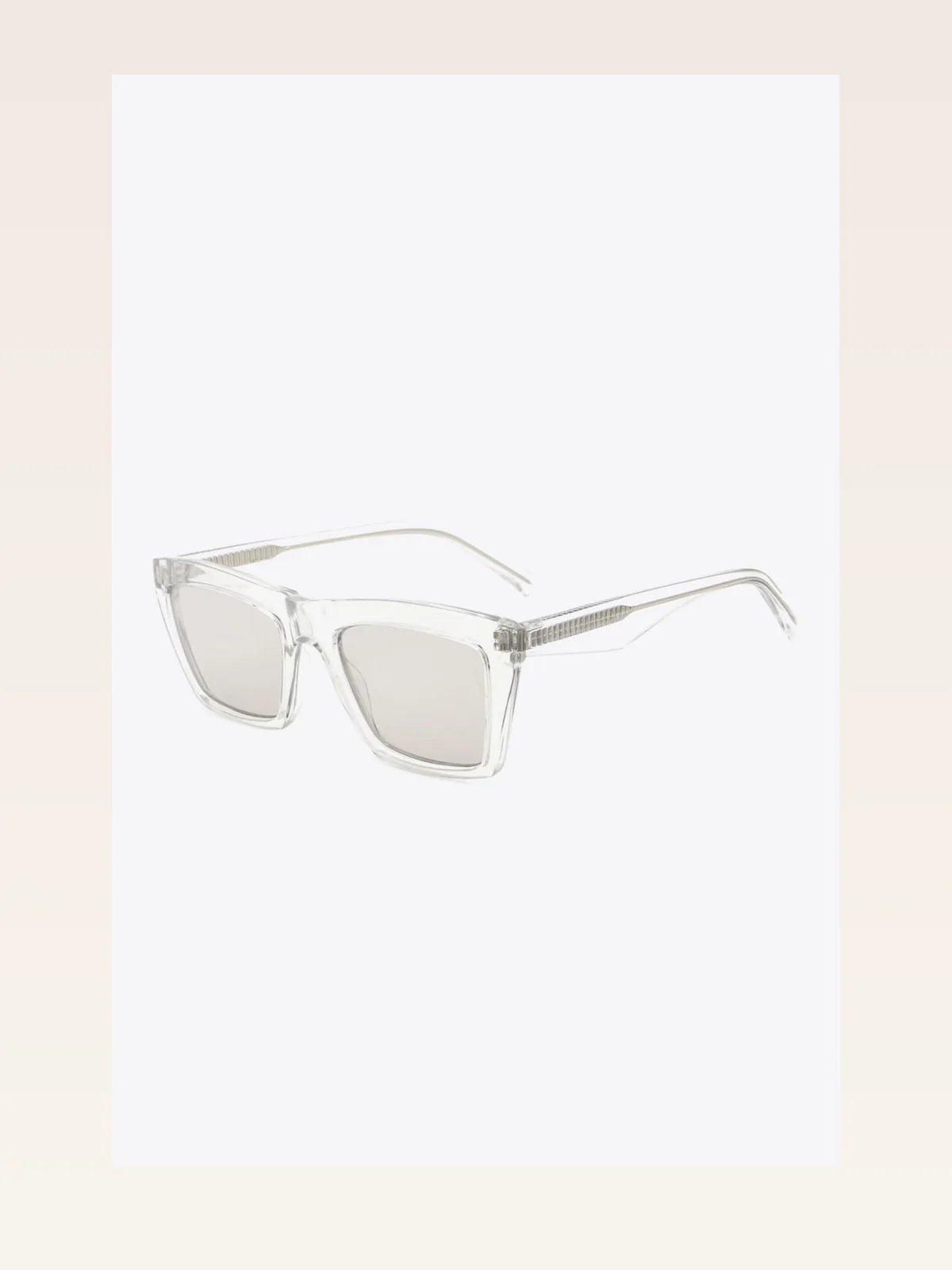 Cellulose Propionate Rectangle Sunglasses with Clear Frame