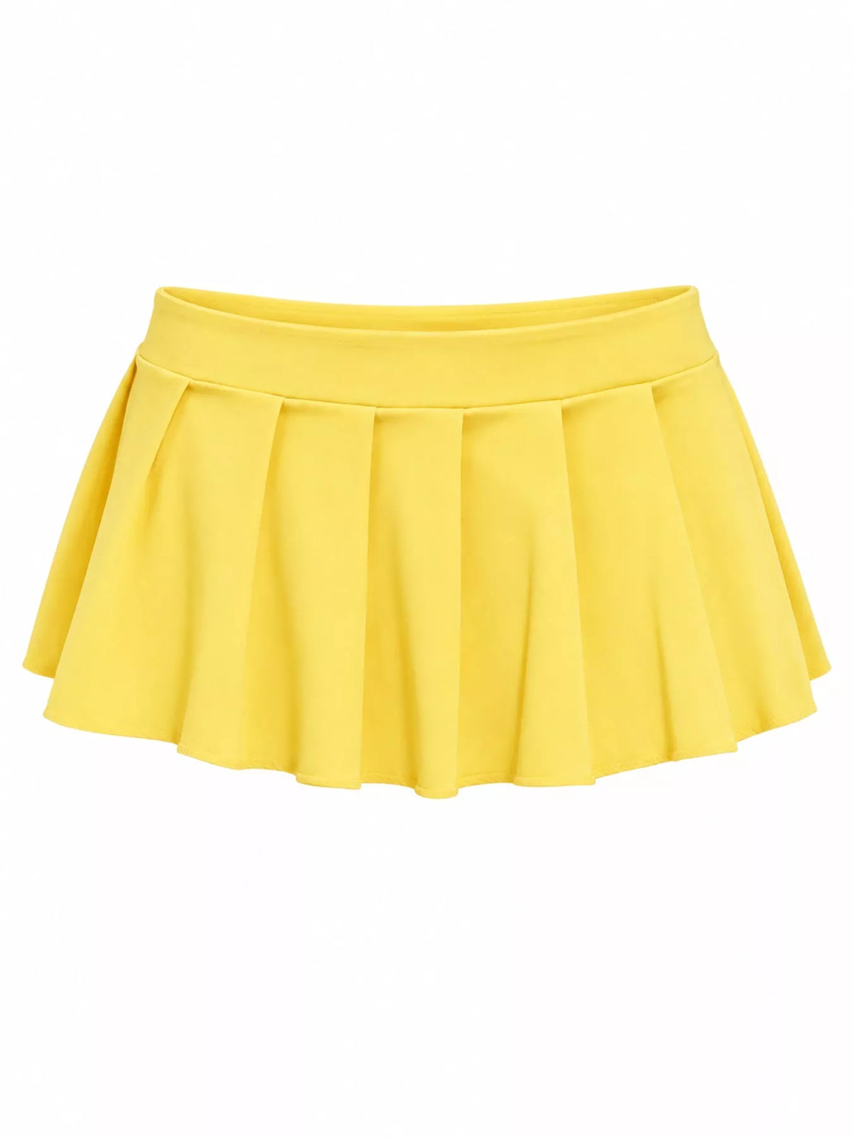 Low Waist Pleated Micro Mini Skirt