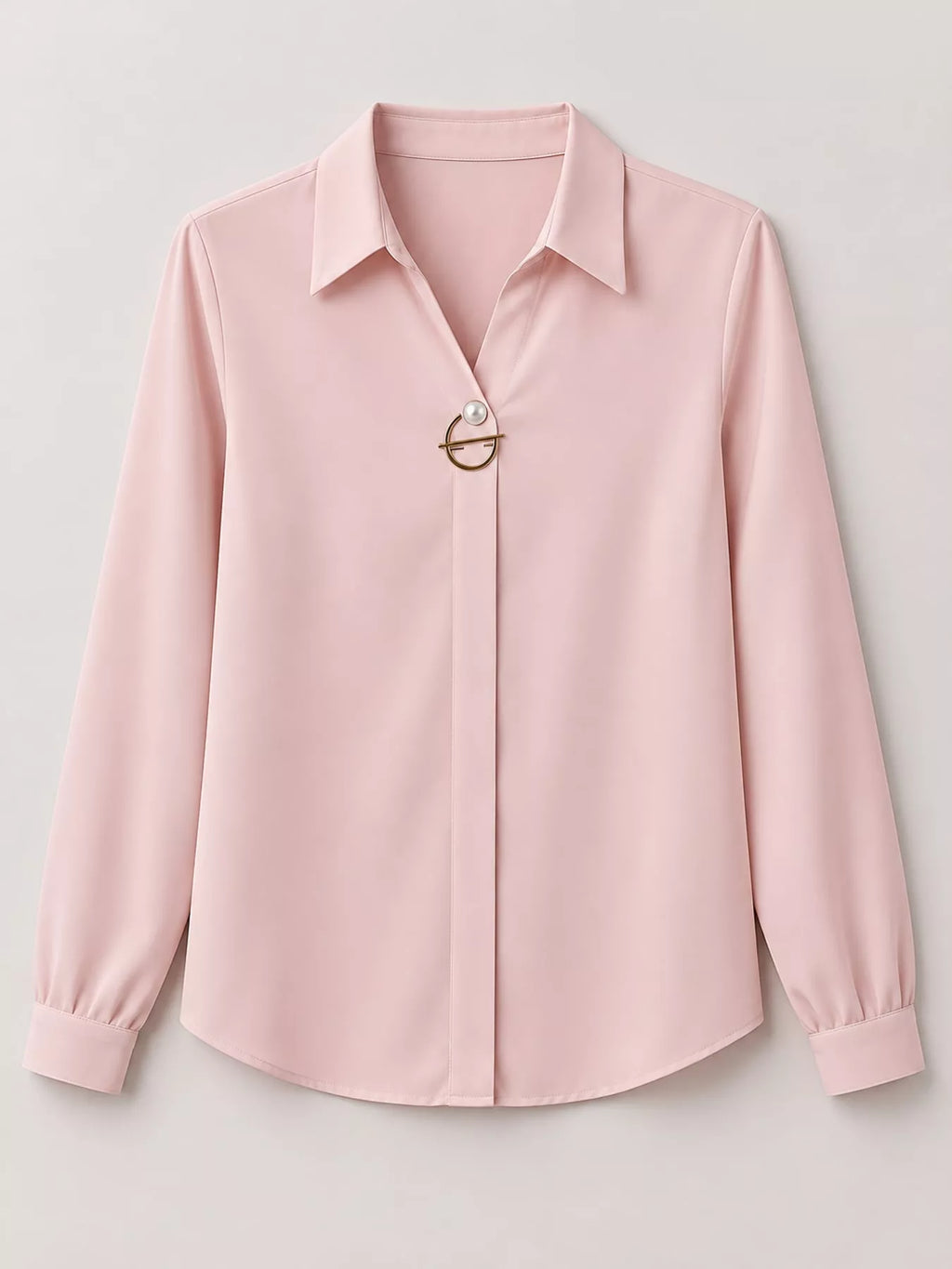 Long Sleeve Satin Blouse