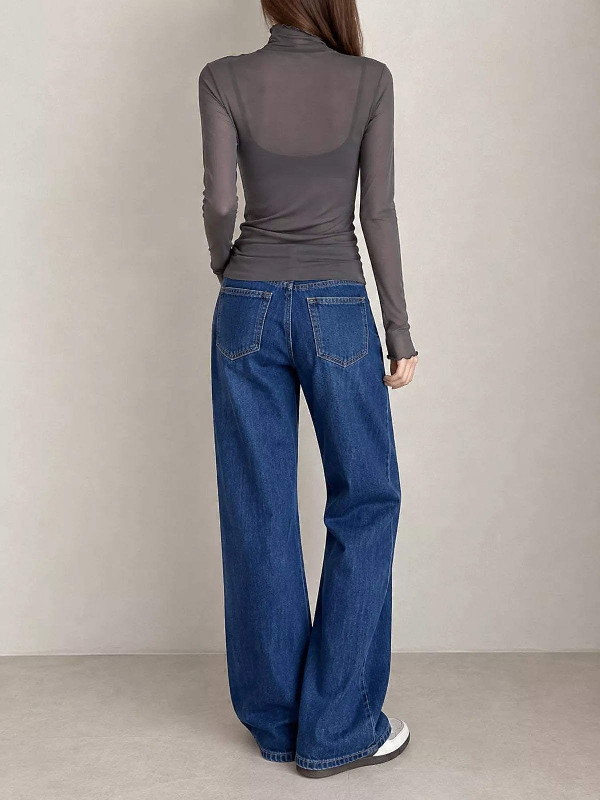 Turtleneck Long Sleeve Slim Fit T-Shirt