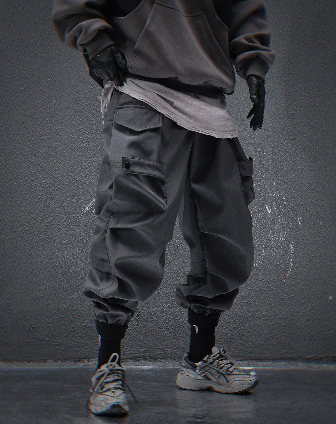 HiP42 Grey Techwear Joggers
