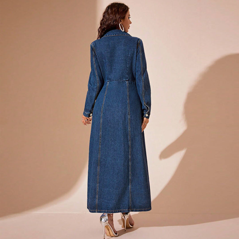 Denim Button Cardigan Jacket Dress