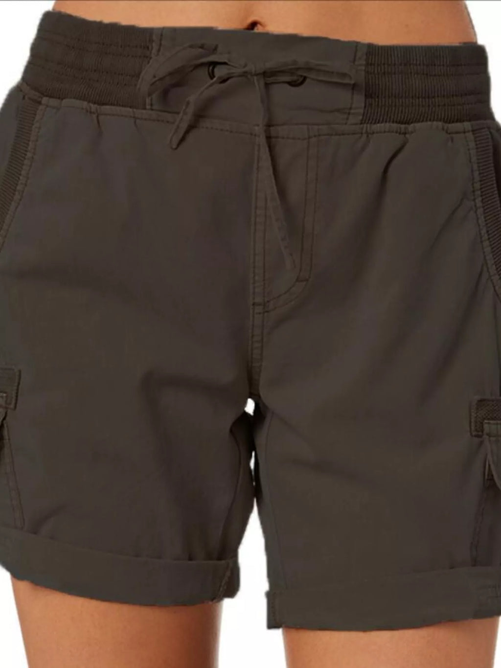Full Size Drawstring Cargo Shorts Plus Size