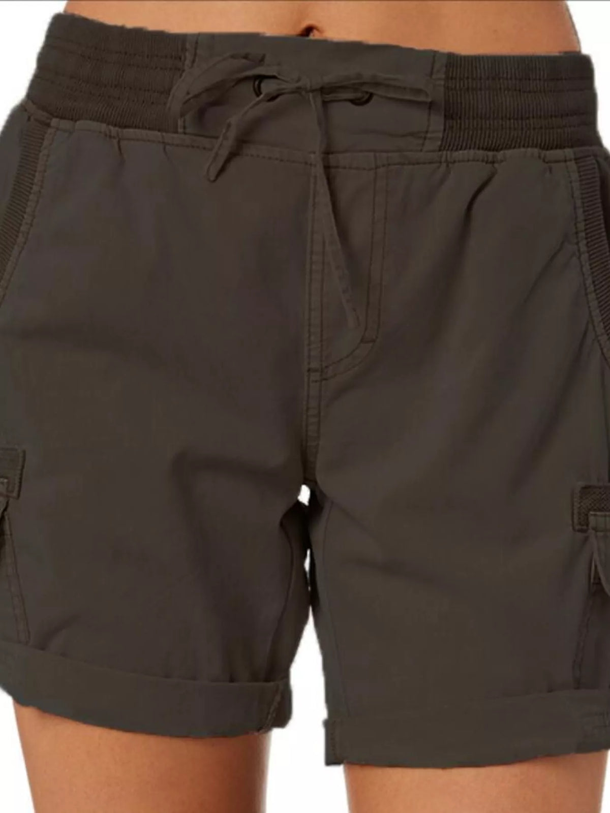 Full Size Drawstring Cargo Shorts Plus Size