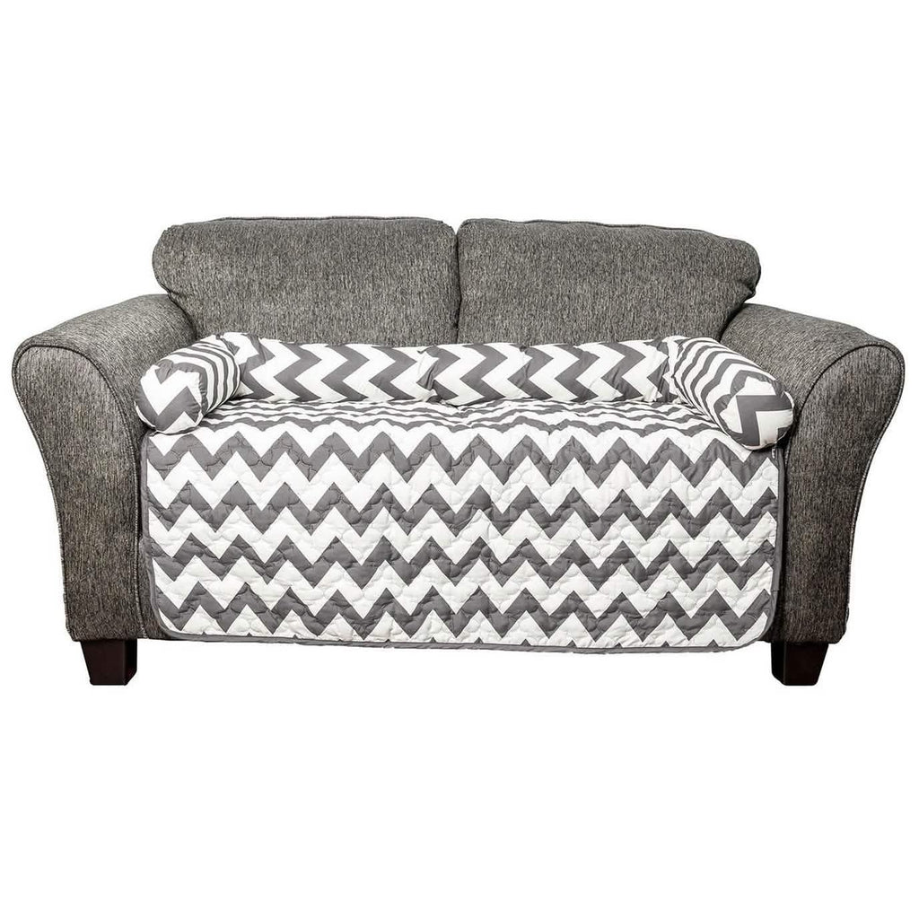Chevron Reversible Quilted Pet Bed Chair Cover - Assorted Sizes