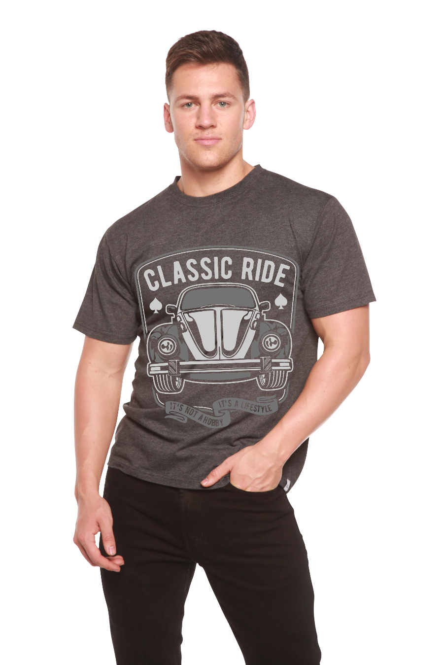 Classic Ride Men's Bamboo Viscose/Organic Cotton Short Sleeve Graphic T-Shirt