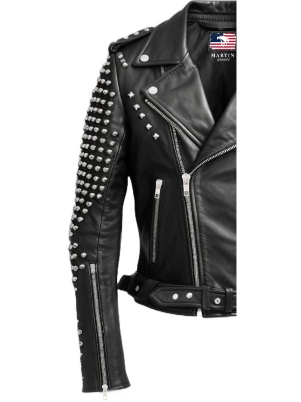 Men's Black Leather Biker Jacket