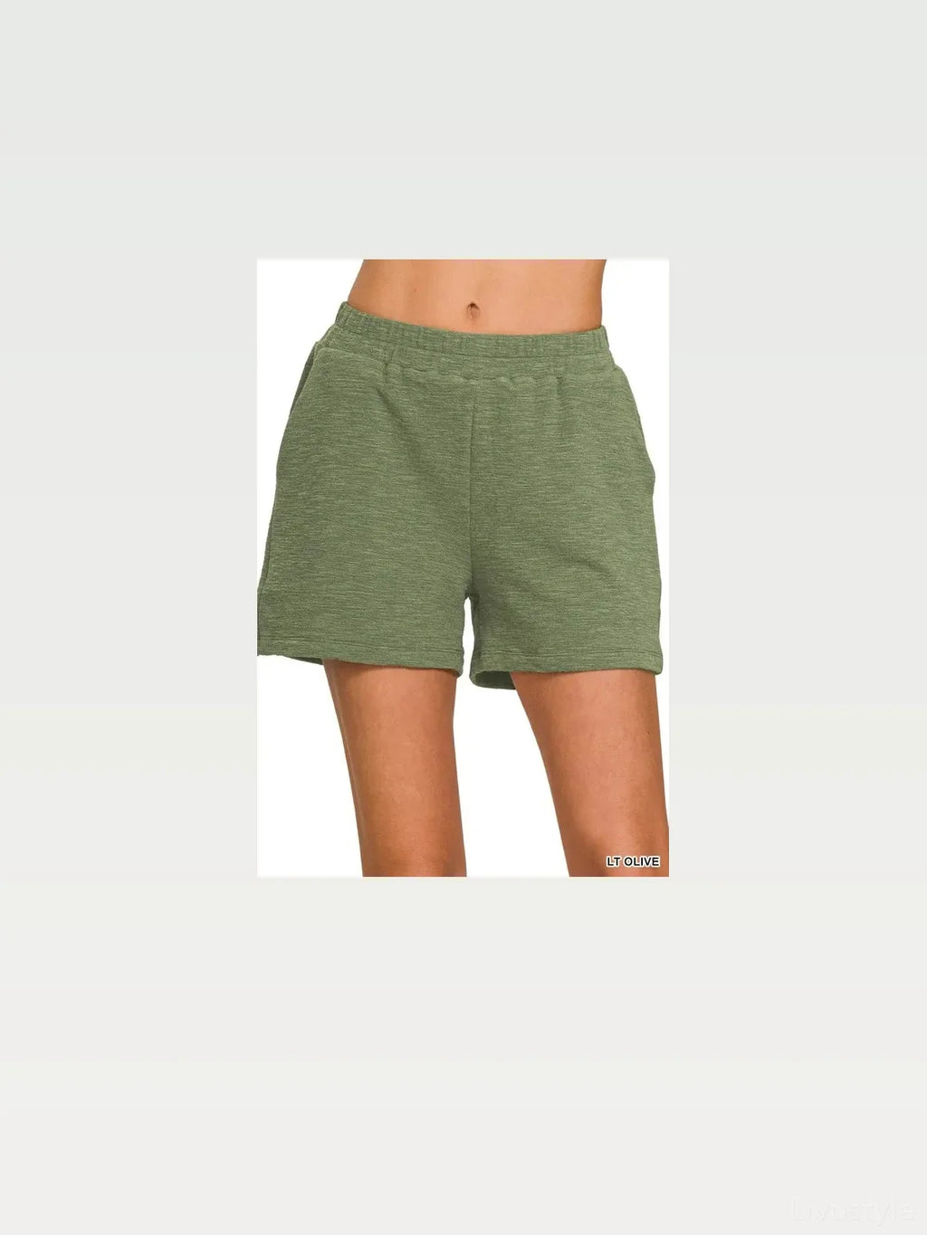 Cotton Slub Drawstring Shorts with Pockets