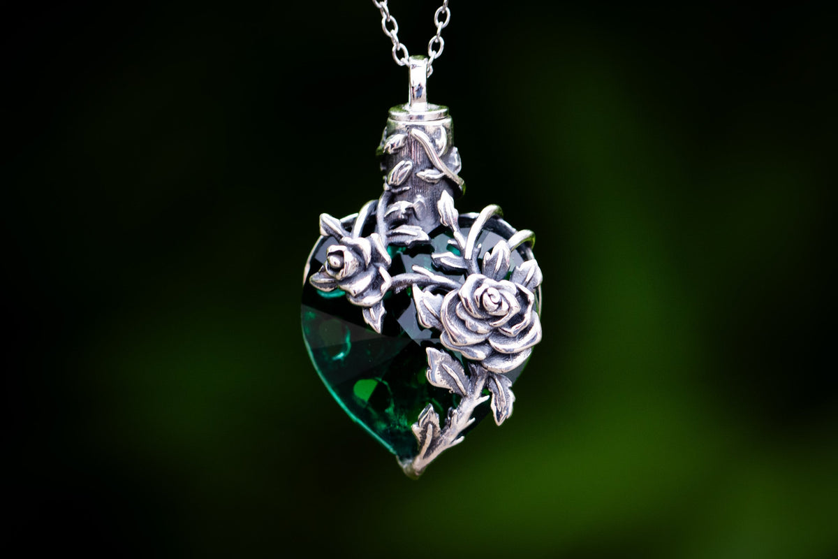 Emerald Green Cremation Necklace