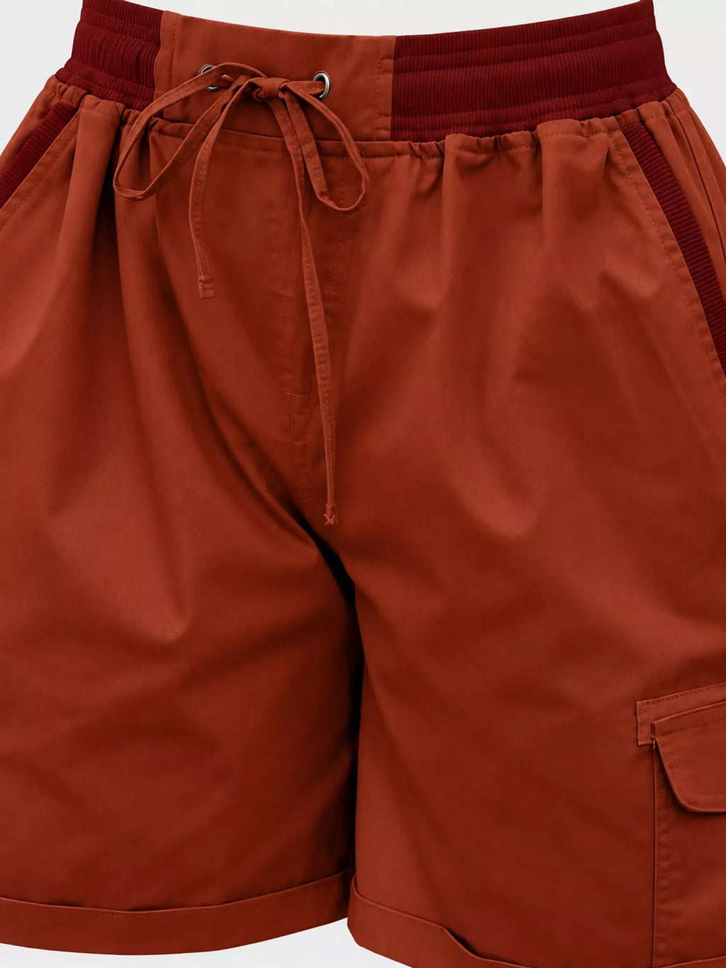 Full Size Drawstring Cargo Shorts Plus Size