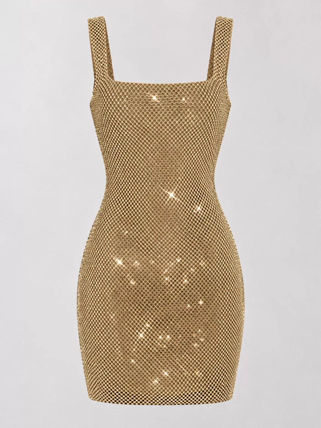 Backless Rhinestone Embellished Bodycon Mini Dress