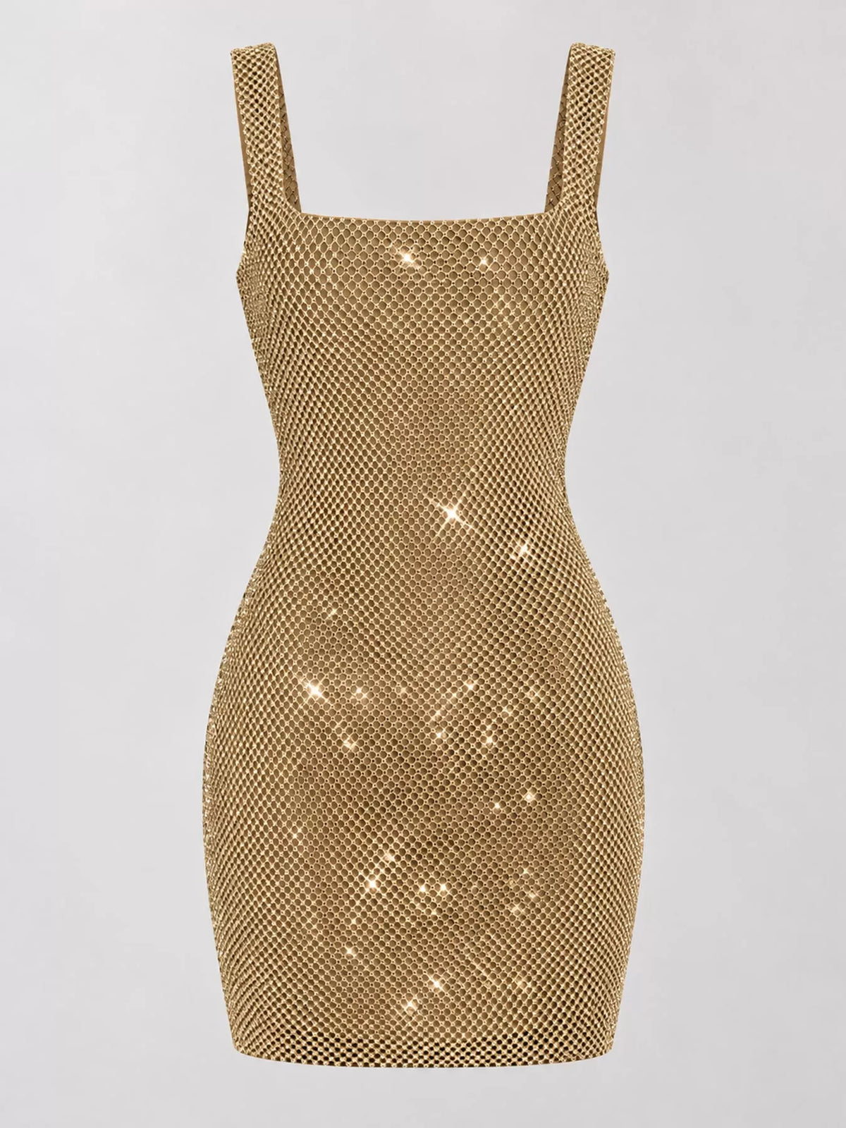 Backless Rhinestone Embellished Bodycon Mini Dress