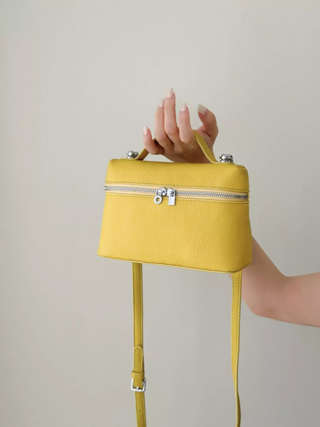 Textured Zipper Crossbody Bag