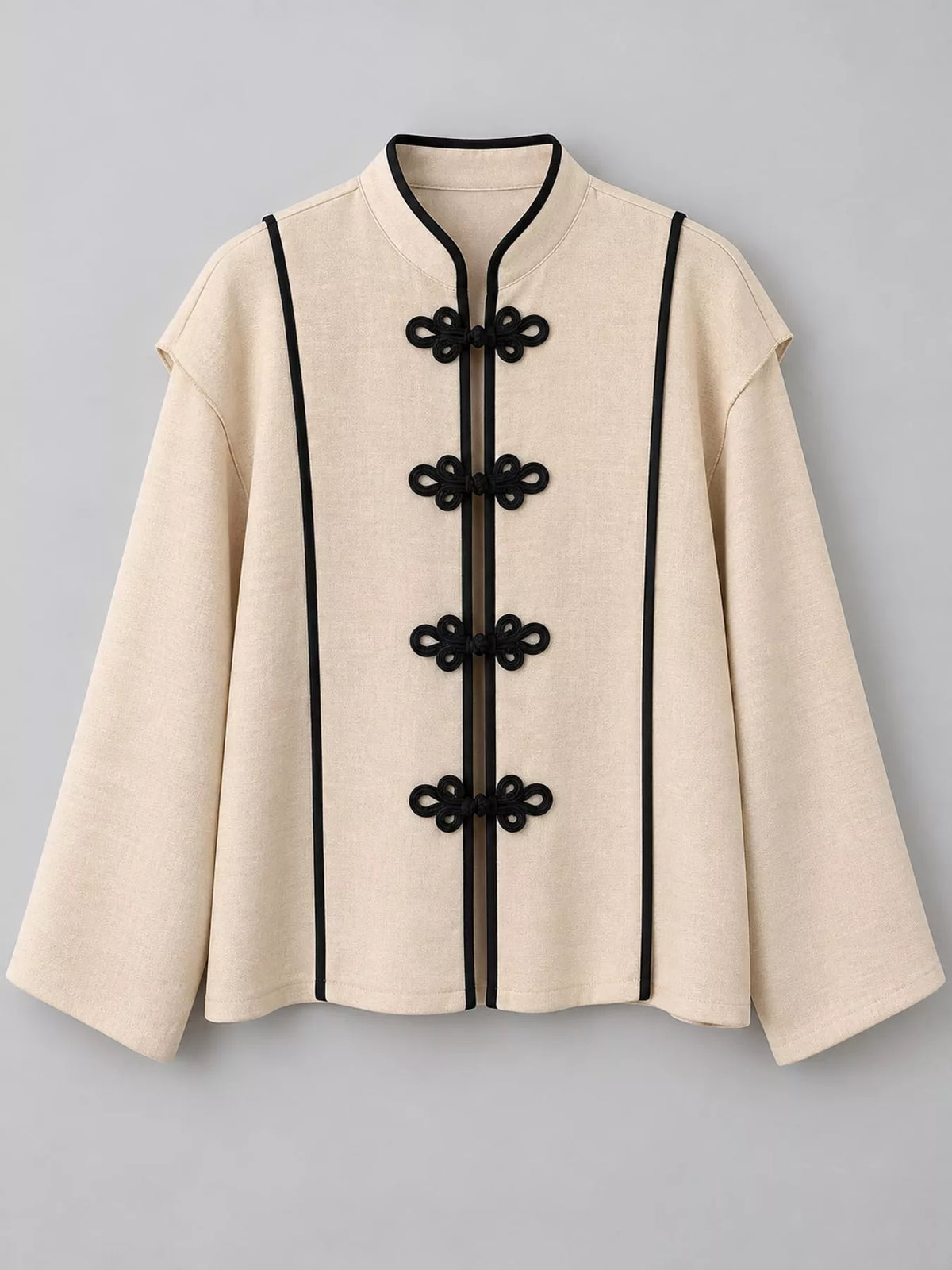 Chinese-Style Mandarin Collar Blouse